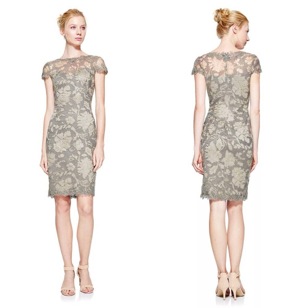 TADASHI SHOJI Algiers Dress, ART1812MA in Smoke Pearl